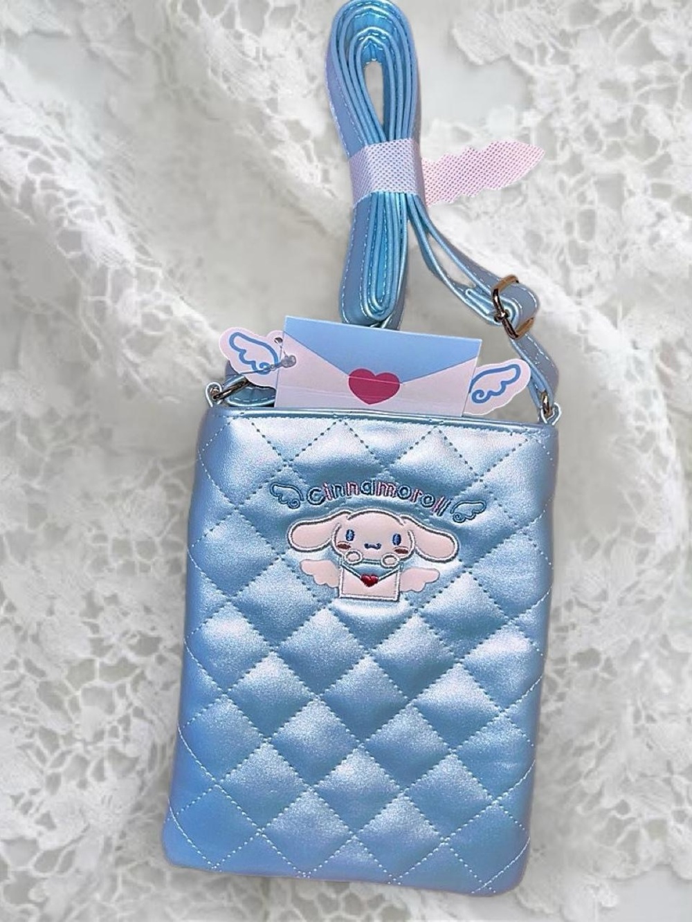 Angel Love Letter Cinnamoroll Quilted Mini Shoulder Bag 💌